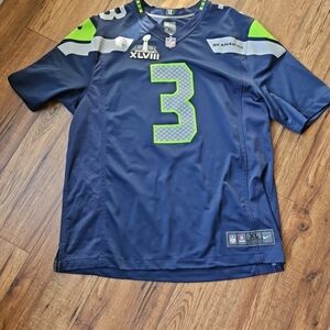 NFL Navy and Neon Green On-Field Jersey XL